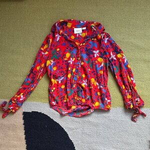 Maeve by Anthropologie Vibrant Floral Blouse